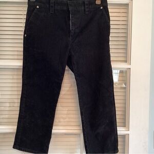 Zara Black Cropped Corduroy Pants